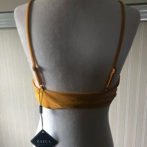 Zaful yellow bathing suit top